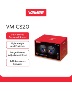 VeMee VM-CS20 VMCS20 Multimedia Speaker with Rhythm Lights KombinasiColour black