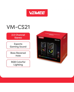 VeMee VM-CS21 VMCS21 Multimedia Speaker with Rhythm LightsColour black