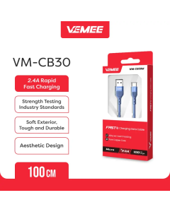 VeMee Data Kable VM-CB30M Micro-USB VM-CB30C Type-C VM-CB30L Lightning 5V2.4A 100cm CB30Model VM-CB30M