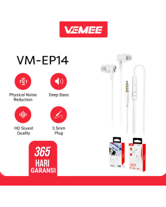 VeMee VM-EP14 Wired earphone on-ear 3.5mm  WHITE