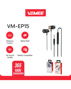 VeMee VM-EP15 Wired earphone on-ear 3.5mm BLACK