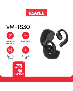 VeMee VM-TS30 OWS Open-Ear Earphone ENC TWS BLACKColour BLACK