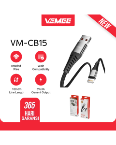 VeMee Data Cable VM-CB15M MicroUSB /VM-CB15L Lightning /VM-CB15C Type-C 5V 3Amax 1.0MProduct specifications VM-CB15M