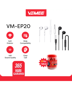 VeMee VM-EP20 Wired earphone on-ear 3.5mm 20PCS BLACK&WHITE