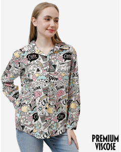 Women Printed Viscose Shirt