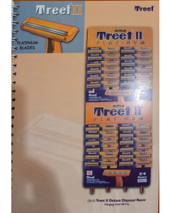 Treet Ii Deluxe Disposal Razor Hanging Cards 48' Pcs